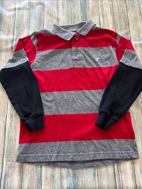 Boys Wrangler Long-Sleeve Rugby Polo (Sz: M/8)